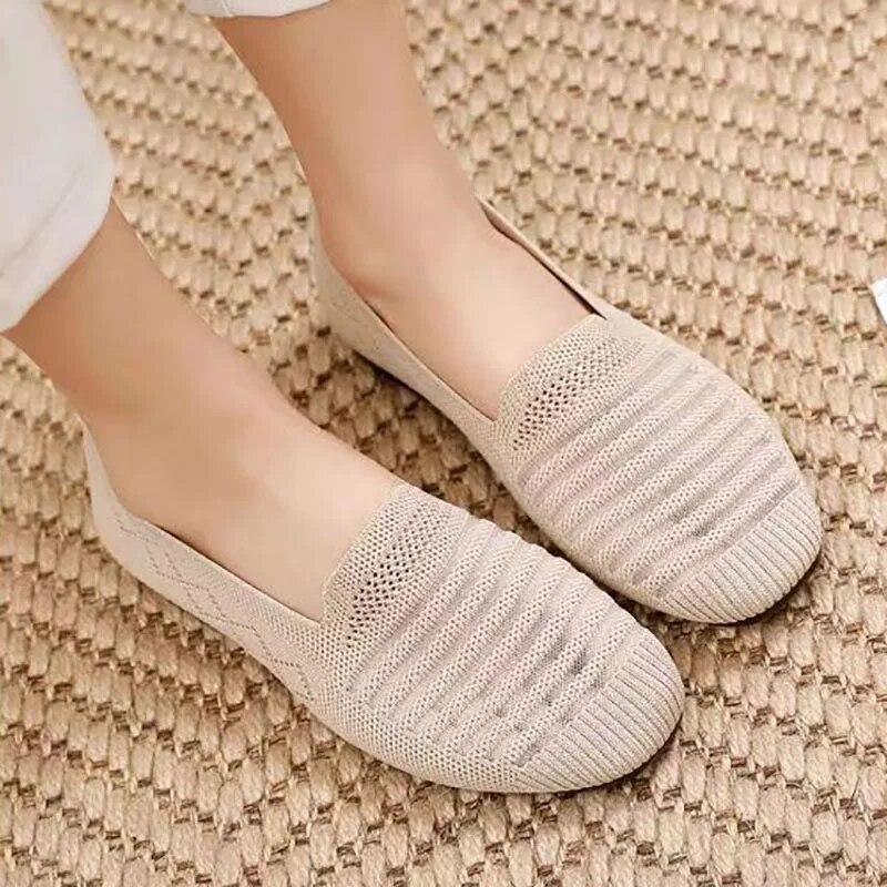 Купить 2024 сетчатые балетки, женские повседневные лоферы с квадратным ...