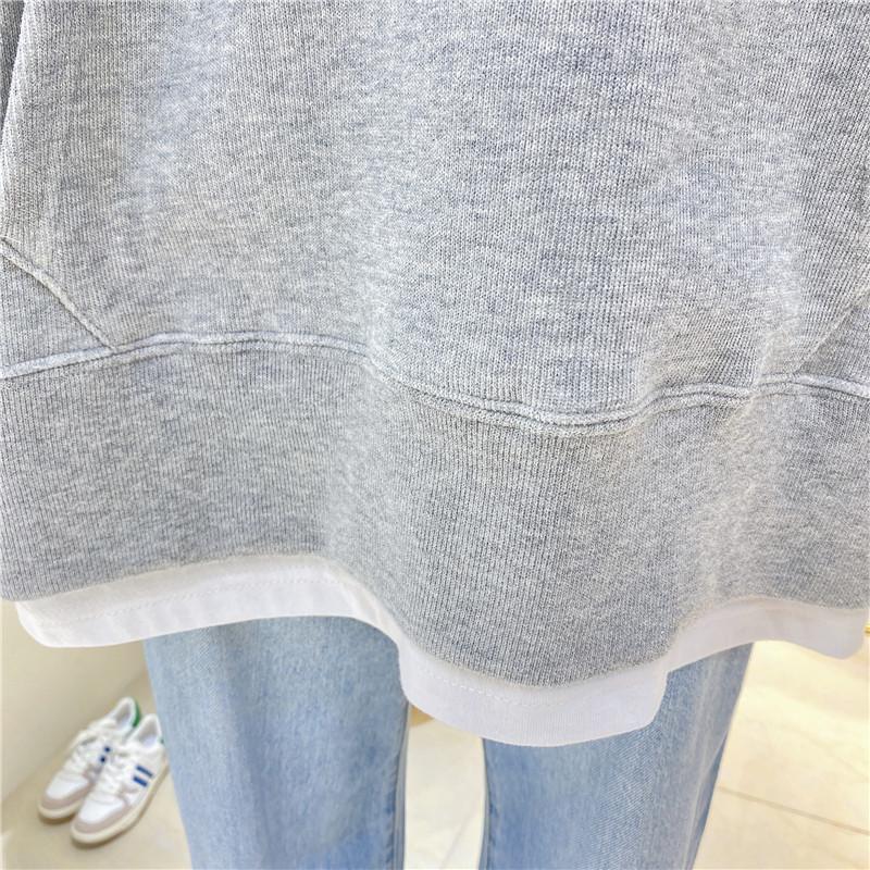 Autumn and Winter Women's Solid Hoodies Sweatshirts Loose Long Sleeve Tops Casual Sporty Thick Warm Ladies Pockets Hooded Pullover Sweatshirt