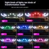 4PCS Wireless LED Strobe Lights with Remote Control, 8 Colors USB Charing Waterproof Anti-Collision Led Emergency Warning Lights for Car Motorcycle