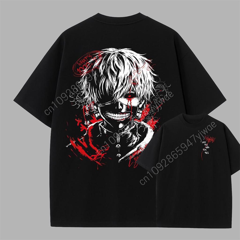 Japanese Anime Characters Gojo Satoru&Kaneki Ken&Ryomen Sukuna&Fushiguro Toji 3d Printed High-Quality Men'S Cotton T-Shirt