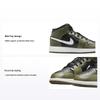 Air 1 Mid GS Medium Olive Kinder Sneaker Grün Schwarz Weiß DQ8423-092