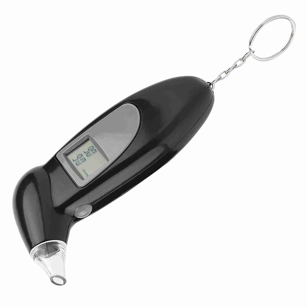 Digital LCD Screen Alcohol Breath Tester Portable Keychain Breath Analyzer 10pcs Mouthpiece