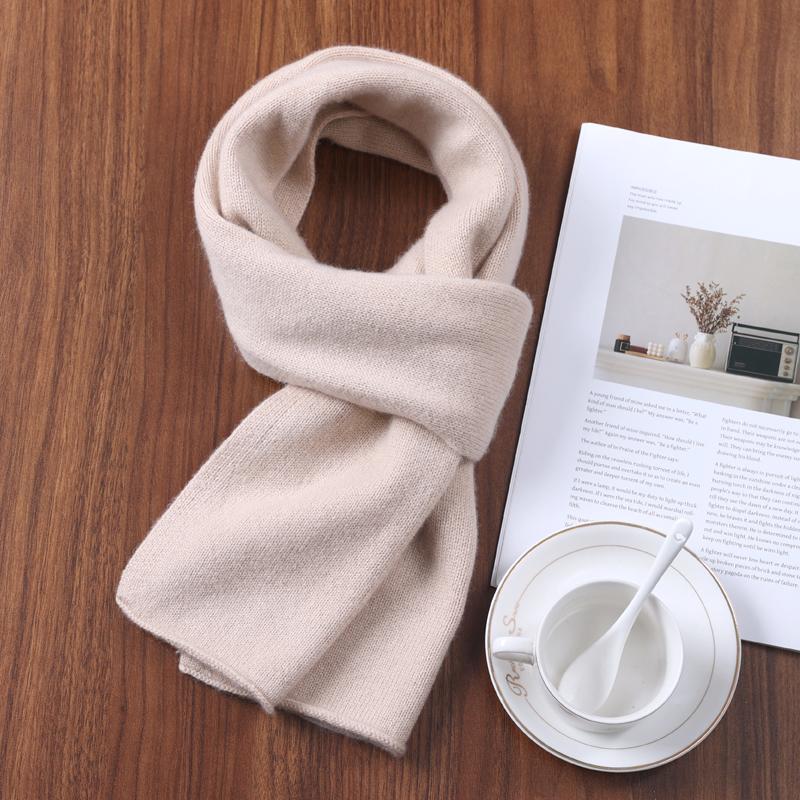 2025 Winter New Fashion Solid Color Cahsmere Scarf Women Outdoor Keep Warm Soft Men Solid Color Wool Knitted Long Scarves 160*26