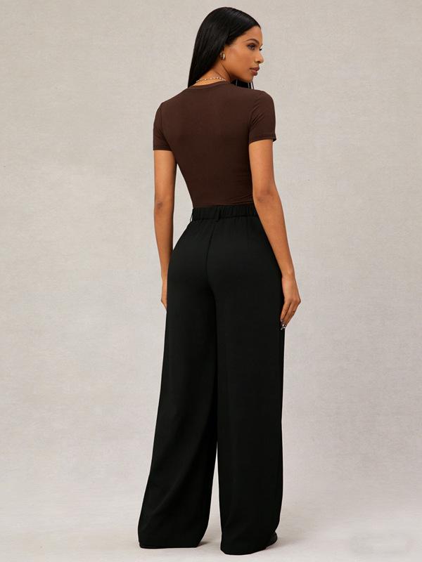 Women's Elegant Solid Color Trousers - Versatile, Comfortable Suit Pants for Outings and Work.
