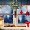 Artificial Wreath Leaves Branch Garland Welcome Sign Door Wreath Welcome Door Sign Wall Wreath for