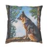 German Shepherd Modern Throw Pillow Covers Home Decor Shepherd In The Snow Cushions for Sofa Double Sided Print Chair Cushion