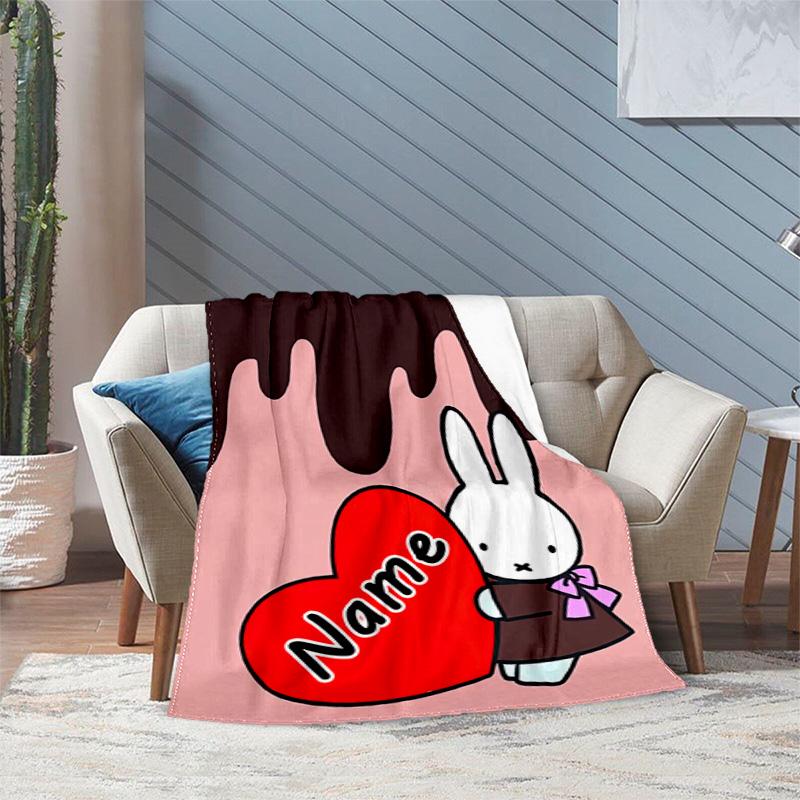 Miffy London Custom Name Blanket Suitable All Seasons Soft Comfortable Sofa Office Home Blanket Soft And Comfortable Camping Trip