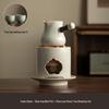 Clay Tea-Boiling Set: Charcoal Stove & Side-Handled Pot for Outdoor & Household Use.