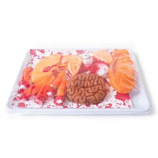 Realistic Fake Body Organ Prop Creepy Plastic Human Heart Brain Model for Horror Theme Events Haunted Houses Bars Halloween Parties Supplies