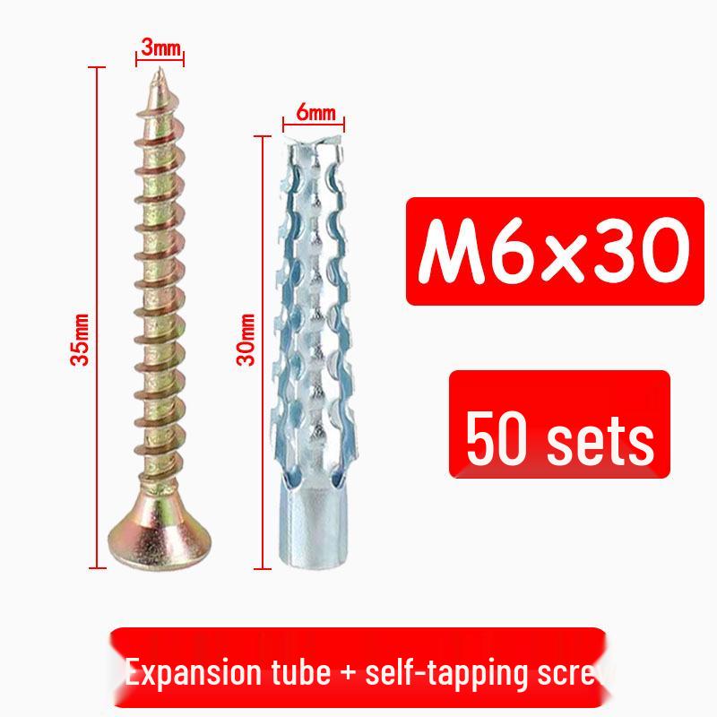Serrated Metal Expansion Screw for Light Cement Walls - Christmas Tree Barbed Tube