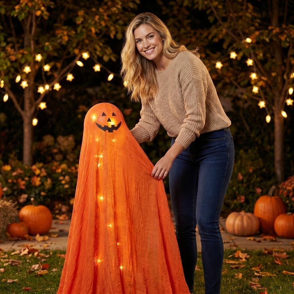 Halloween Glowing and Pumpkin Decoration for Indoor Outdoor House Party