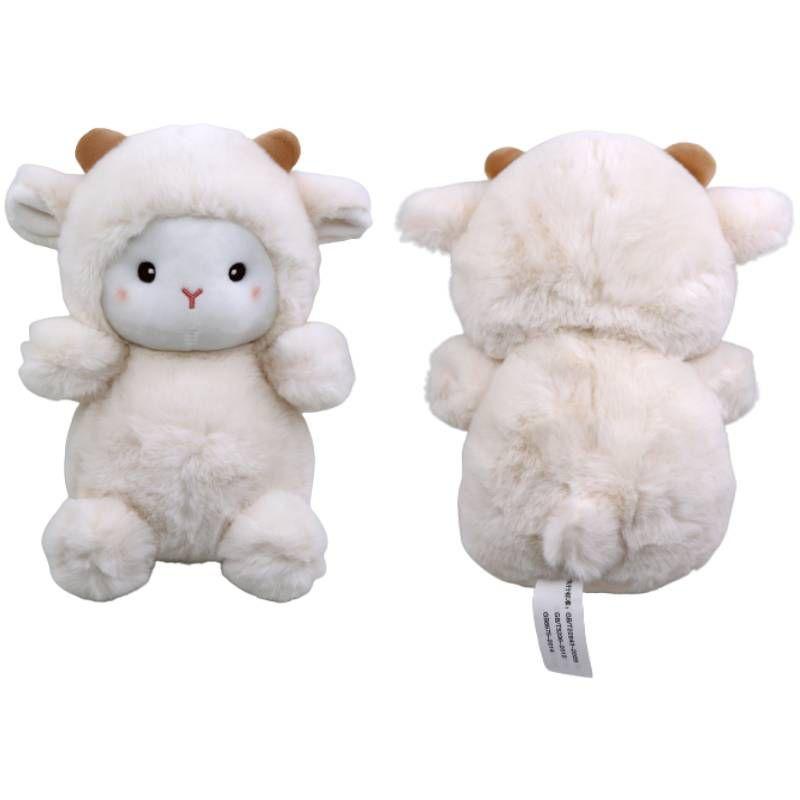 Soft And Huggable Plush Polk Lamb Doll For Kids Perfect Home Decoration And Christmas Gift