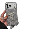 Luxury Diamond Bowknot iPhone Case with Lanyard for iPhone 11/12/13/16/17 Promax