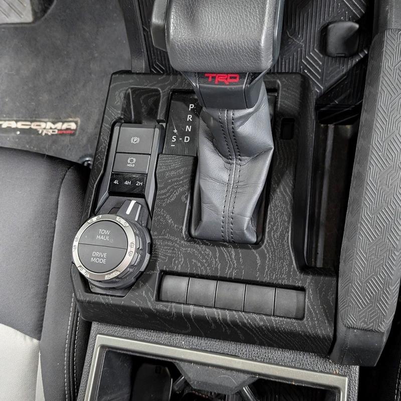 LHD For TOYOTA TACOMA 2024 2025 ABS Black Wood Central control window lift center control gear shift panle meter AC vent cover