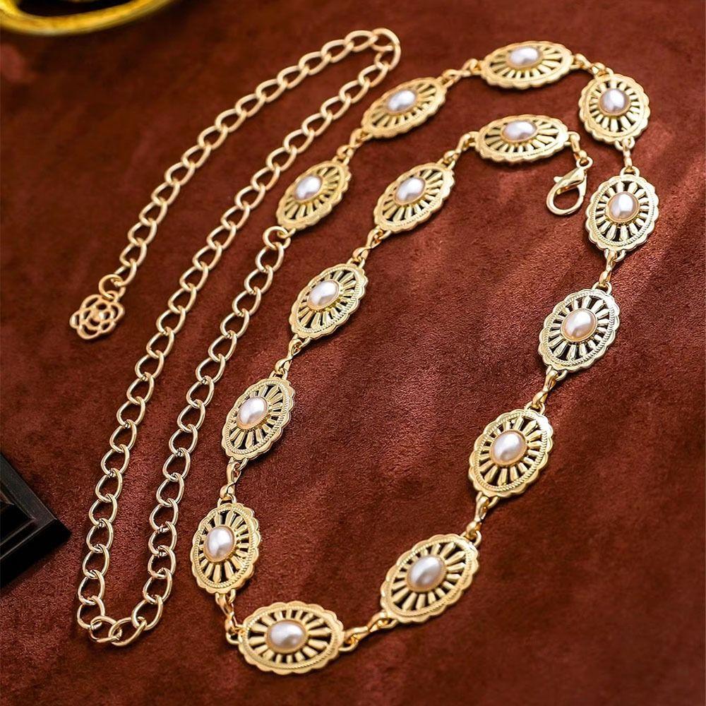 Minimalist Bohemian Body Chain Oval Luxury Body Chain Boho Women's Waist Chain  Party Wear