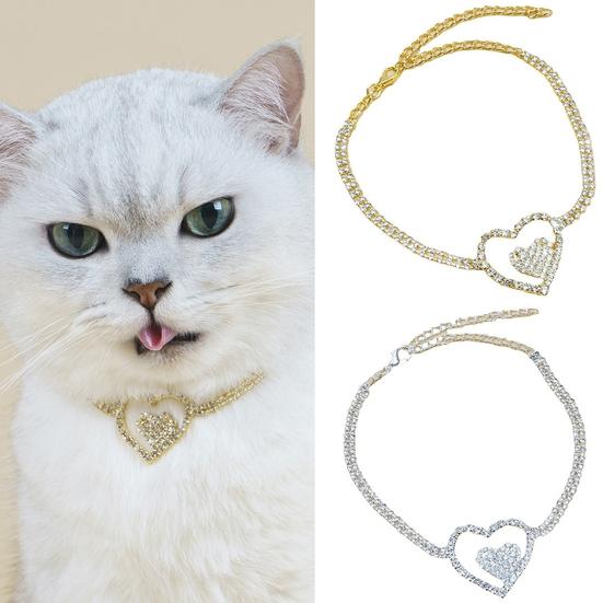 Buy Good Pet Collar NonIrritation Shining Cat Necklace with Love Heart