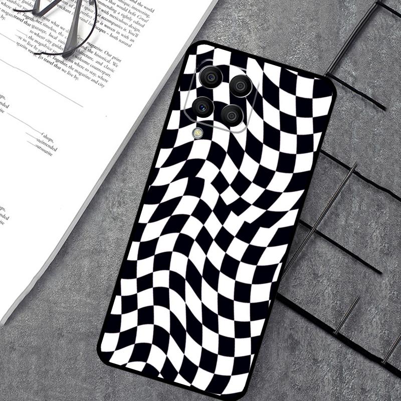 Crazy Checkered Case For Samsung Galaxy M55 M31 M13 M11 M12 M14 M15 M06 M16 M36 M56 M53 M32 M52 M35 M34 M54