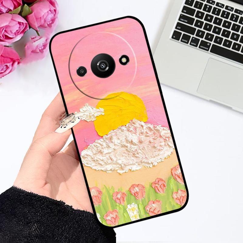 Soft Case For Redmi A3 A3x 4G Silicone TPU Phone Cover For Xiaomi Redmi A3 Pro Fashion Luxury Printing Coque Fundas Protector
