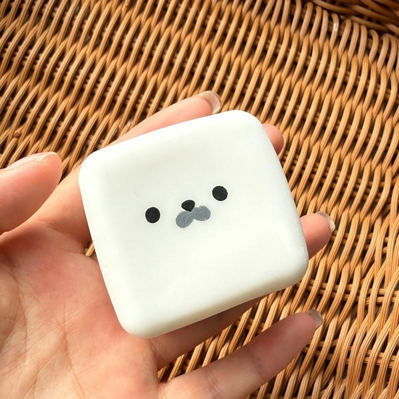 

Tabas Squishy Cute Tofu Cube Seal Squeeze Toy Kawaii Super Soft Slow Rising Fidget Toy Sensory Stress Ball Lovely Birthday Gift
