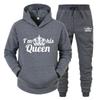 KingQueen Unisex Couple Hoodie & Sweatpants Set - Casual Sportswear