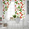 Sommerfrucht Erdbeerblatt Wiederholung Fenster Vorhänge Landschaftliche Vorhänge für Wohnzimmer Dekorative Artikel Wohnzimmer