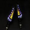 2pcs New Motorcycle LED Turn Signal Light Black ABS Indicator Lamp Brake Stop Lamp Directional Sequential Turn Signal Lamp
