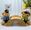 Celebrity Traffic Police Bear Plush Pendant - Keychain Doll In Uniform