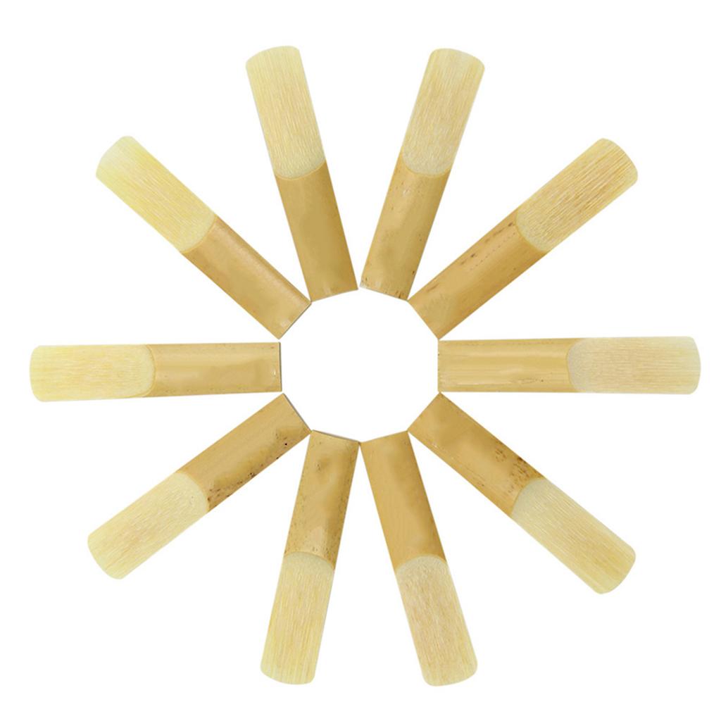 LADE 10 stk Bamboo Reeds Strength 2.5 for Alto bE Sax Saxophone erstatningstilbehør