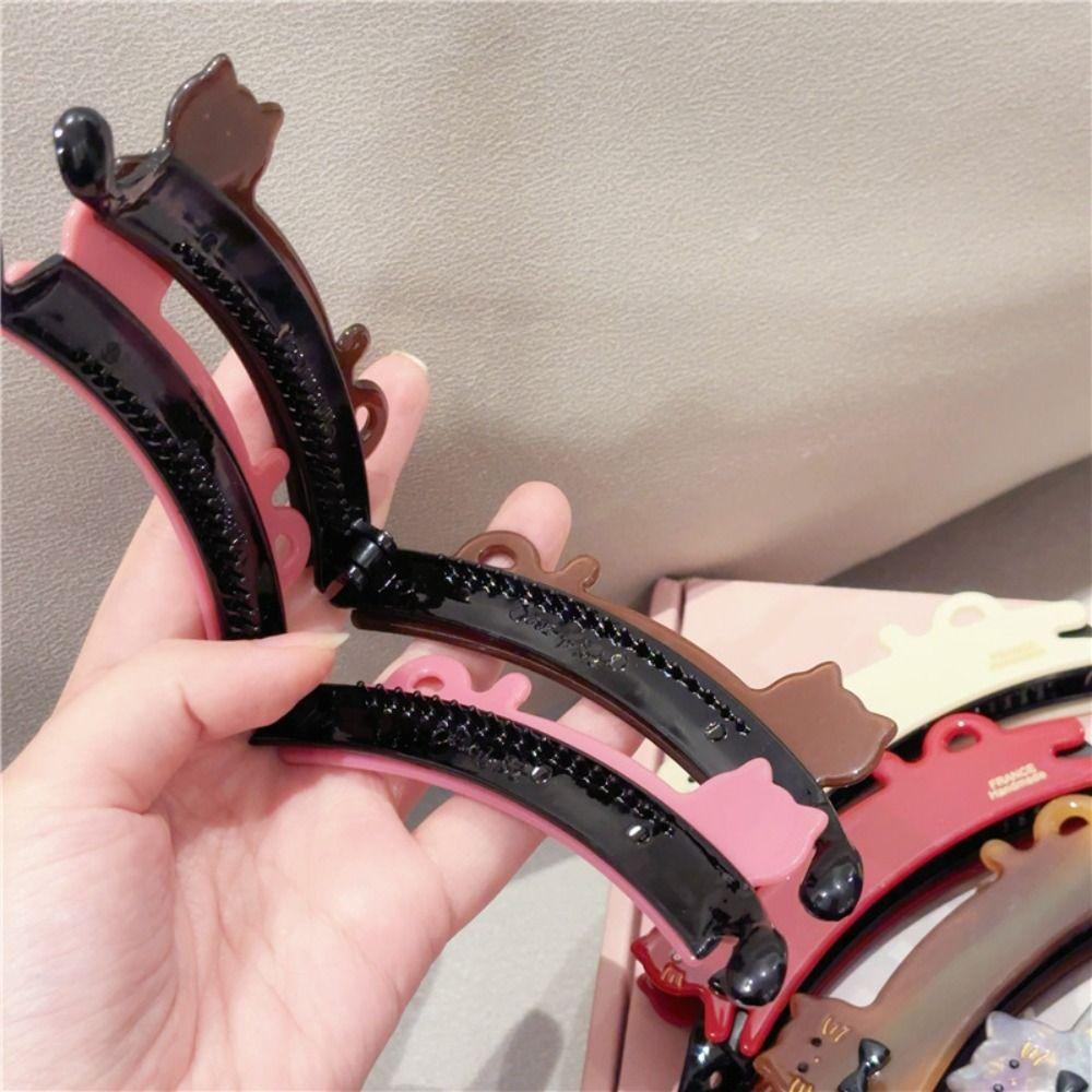 Pet Animal Banana Clip Cartoon Vertical Clip Personalized Acetate Cat Hair Clip Girl