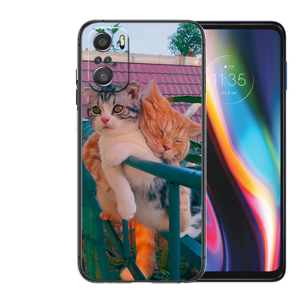 Lustige Cartoon-Katze-Telefonhülle für Xiaomi Redmi 11 Lite Pro Ultra 10 9 8 MIX 4 FOLD 10T Schwarze Abdeckung Silikonrückseite Prett