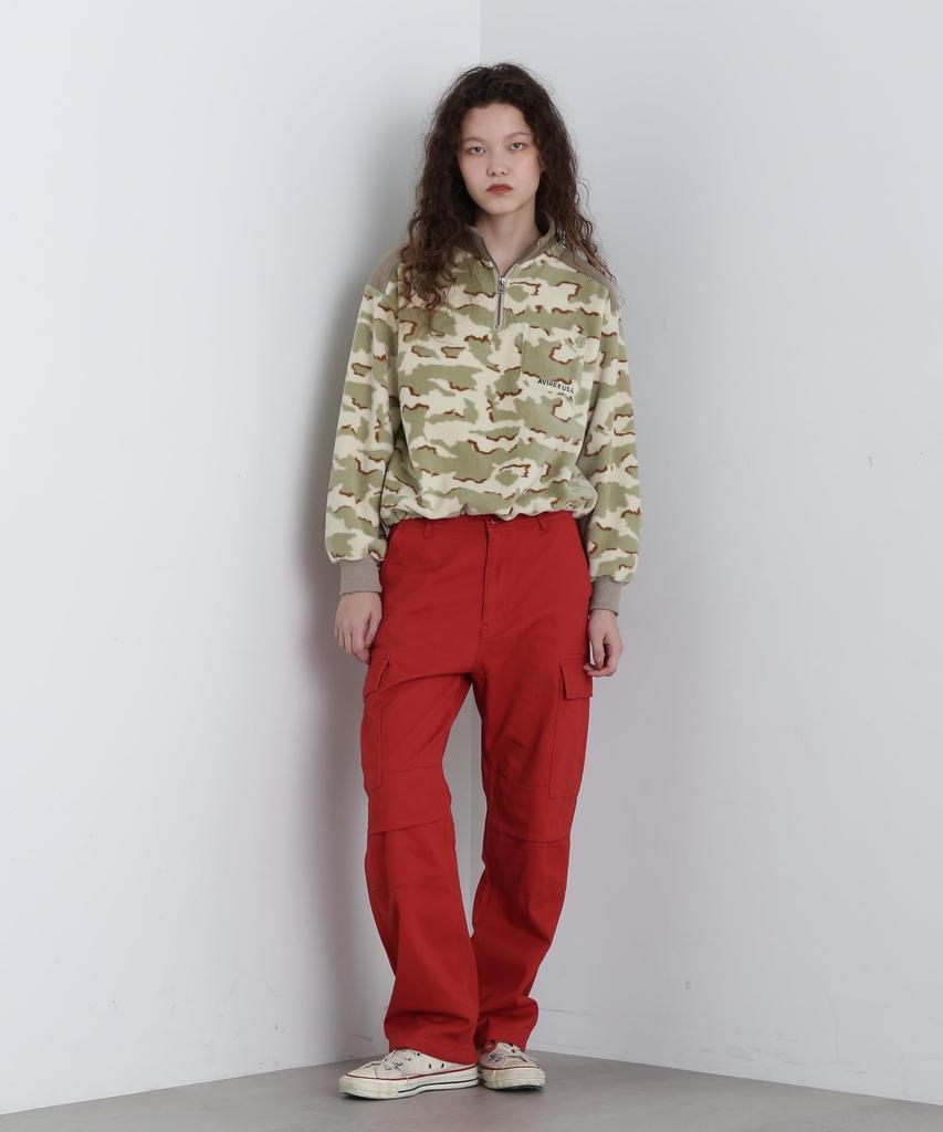 AVIREX WEB&DEPOT Exclusive COTTON CARGO PANTS Women's L 100 Red 783-4910603