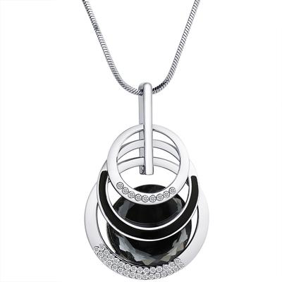 Lange halskjeder anheng for kvinner Collier Femme Runde Statement Colar Maxi motesmykker