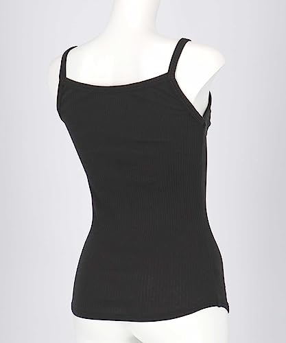 Unnanacool 100% Cotton Camisole (Body Fabric) Can be worn either front or back [Ribbed Cotton] Innerwear LS0100 Women's BL M