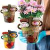12.5x12x9cm Flower Arrangement Picasso Style Resin Flower Pot Home Decor Abstract Human Face Design Artistic Home Decor Luxury 1PC