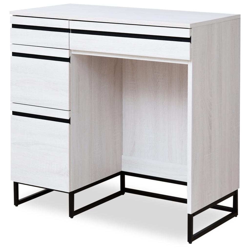 moca company Cloudear Kitchen Counter Width 90 Trash Storage Depth 45 Low Type Cupboard Cupboard Kitchen Rack White