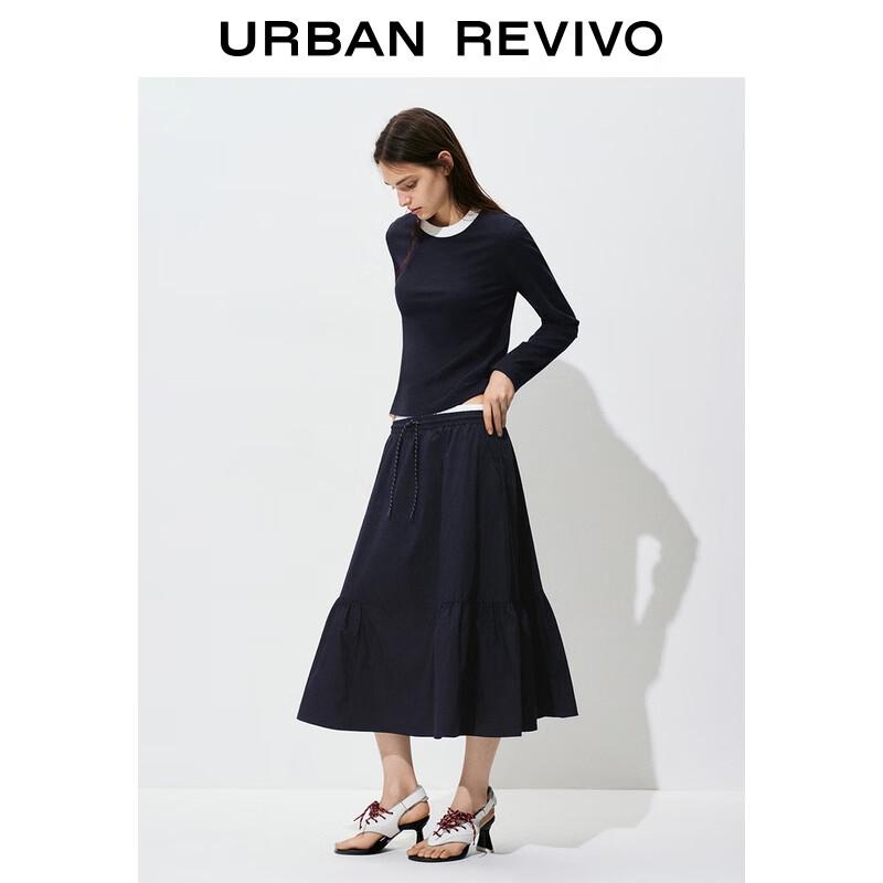 UR Women's Color-block Cotton Long-Sleeve T-Shirt