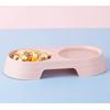 Pet Double Bowl  Concise Candy Color One Bowl  Purpose Pet Bowl