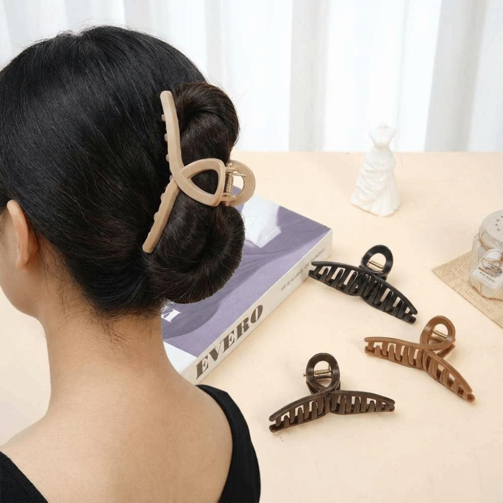 Cross Silicone Shark Clip Korean Style Solid Color Shark Clip Elastic Plastic Hair Claw Women