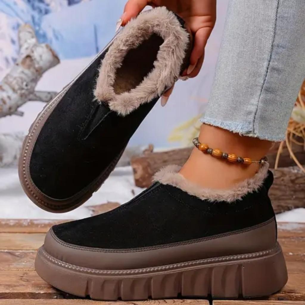 Damen Winter Dick und Warm Einfarbig Modisch Vielseitig Dickbesohlt Stiefeletten, Langlebig und Modisch Lässige Kurze Stiefel