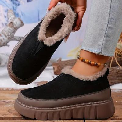 Damen Winter Dick und Warm Einfarbig Modisch Vielseitig Dickbesohlt Stiefeletten, Langlebig und Modisch Lässige Kurze Stiefel