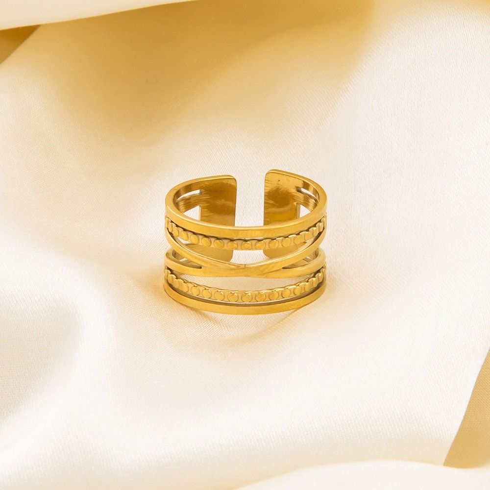 Adjustable Irregular Ring Open Women's Ring Creative Multi Layered Ring Gift