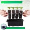 5 Set Seed Starter Tray with Grow Light Adjustable Brightness Gardening Supplies Reusable Practical
