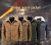Men's Plus Size Fleece-Lined Corduroy Cotton Jacket - Casual and Loose Fit