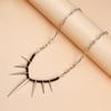45CM Hip Hop Rivet Necklace For Man Woman Cone Pendant Sweater Chain Choker Jewelry Punk Male Cool Accessories