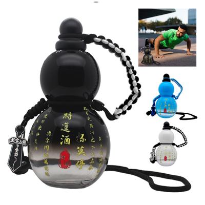 800ML Kürbis-Wasserflasche mit Tragegurt, Hüftseil, Tassenbürste, Anhänger