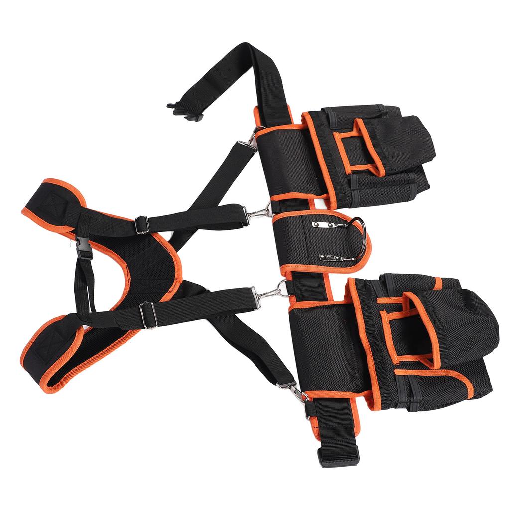 Electrician Tool Bag Adjustable Shoulder Waist 1680D Water Proof Multi Pockets Tool Organizer for Repair Construction