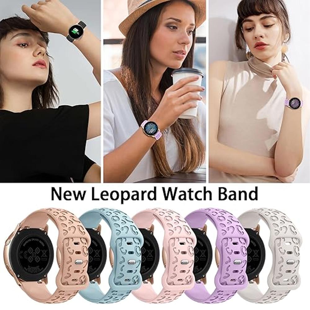 20mm Straps For Samsung Galaxy Watch 6/7/5/4/classic/5 pro 44mm 40mm Silicone Engraved correa Bracelet HUAWEI GT 2e 3 4 5 Band