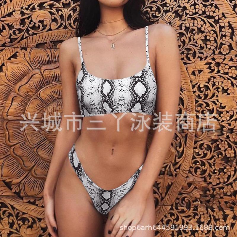 Ladies Split Swimsuit Sexy Leopard Print Bikini Bikini Swimsuit Summer Beach Vacation