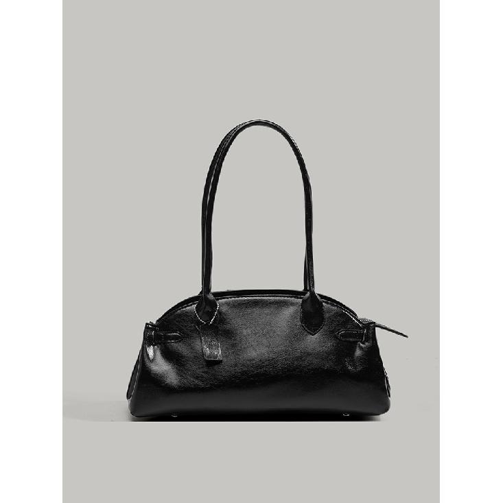 Korean-style retro bowling bag 2025 new model women s fashion versatile daily commuter shoulder bag underarm bag trendy чёрный