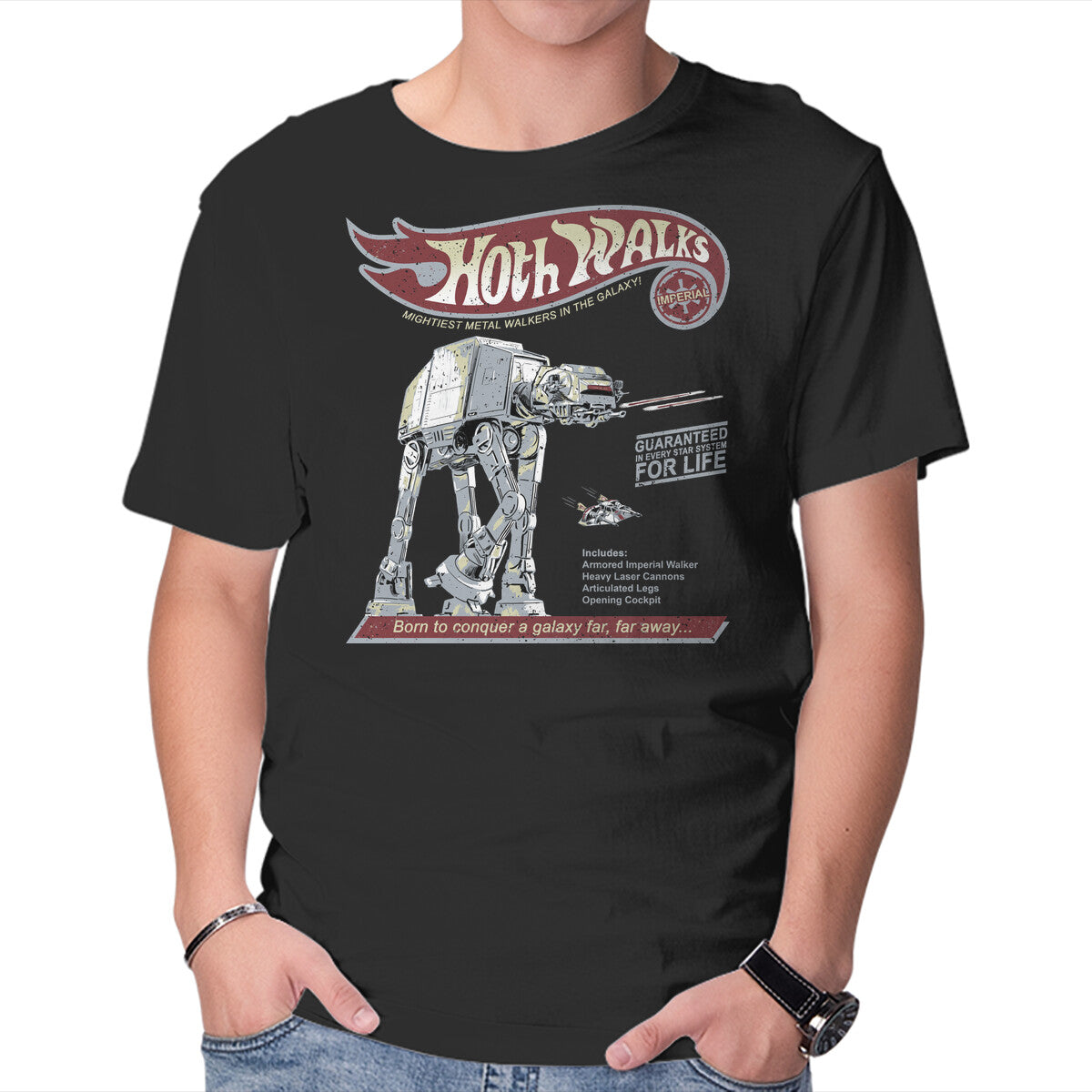 Unisex Crew Neck T-Shirt Hoth Walks Graphic Short Sleeve Casual Tee XXL